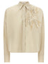 Brunello Cucinelli Dazzling Seabed Embroidery Shirt Beige