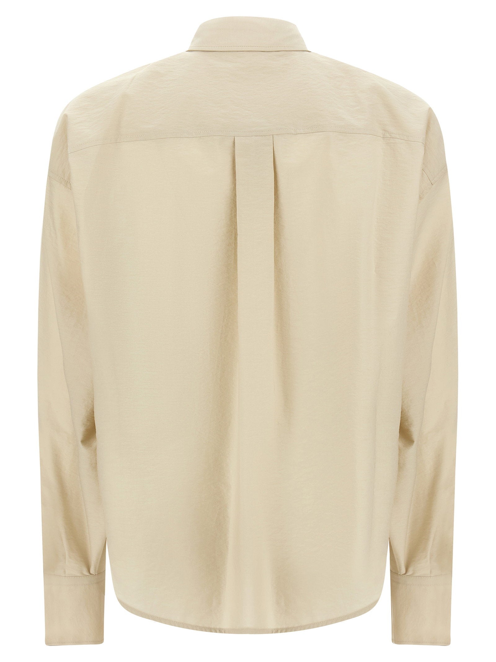 Brunello Cucinelli Dazzling Seabed Embroidery Shirt Beige