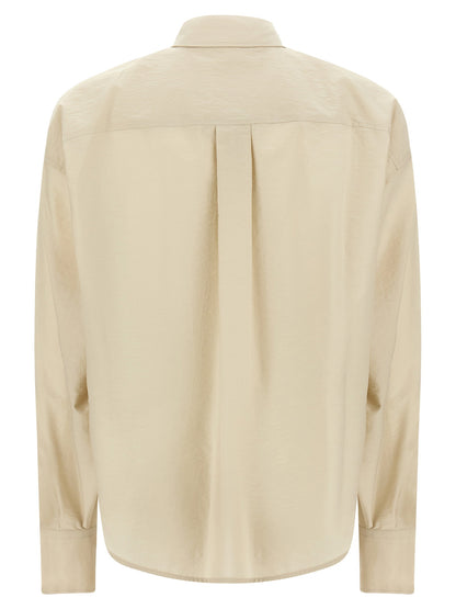 Brunello Cucinelli Dazzling Seabed Embroidery Shirt Beige