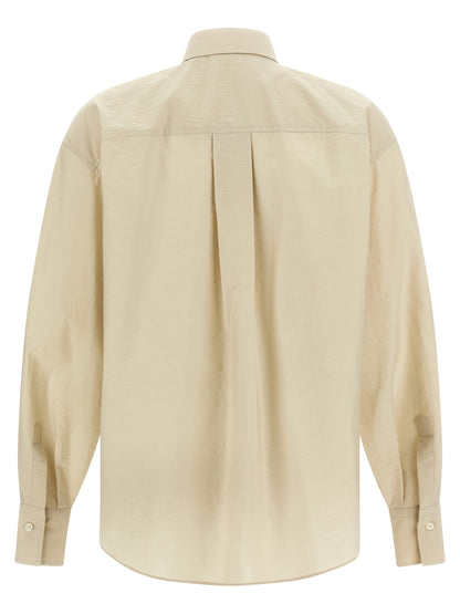 Brunello Cucinelli Sequin Embroidery Shirt Beige