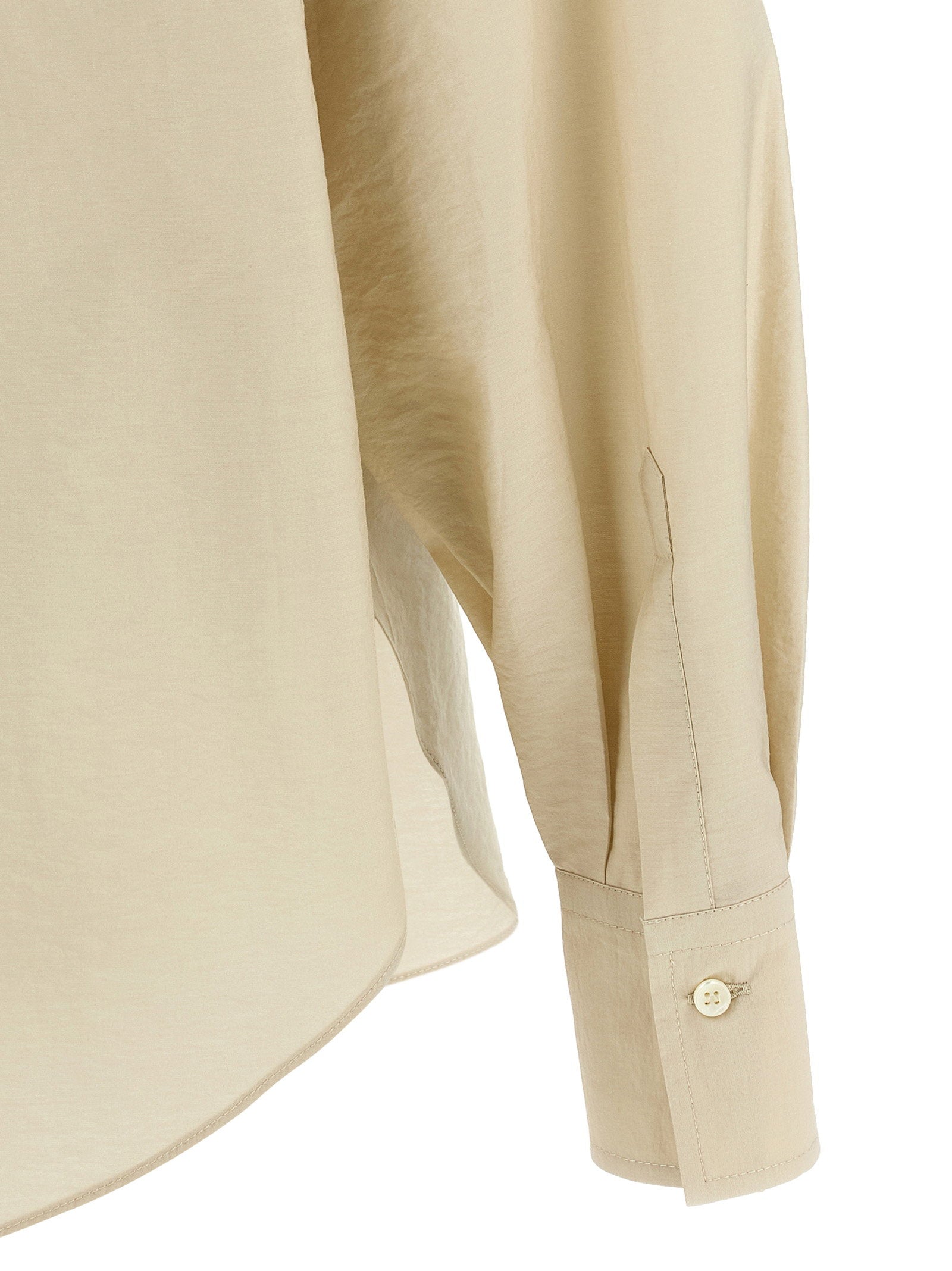 Brunello Cucinelli Sequin Embroidery Shirt Beige