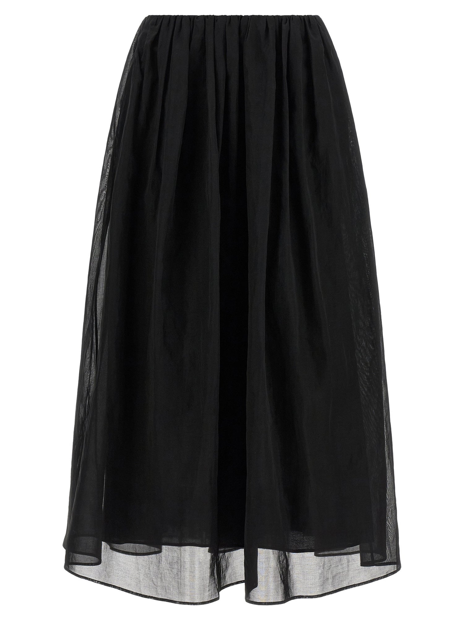 Brunello Cucinelli Organza Skirt Black