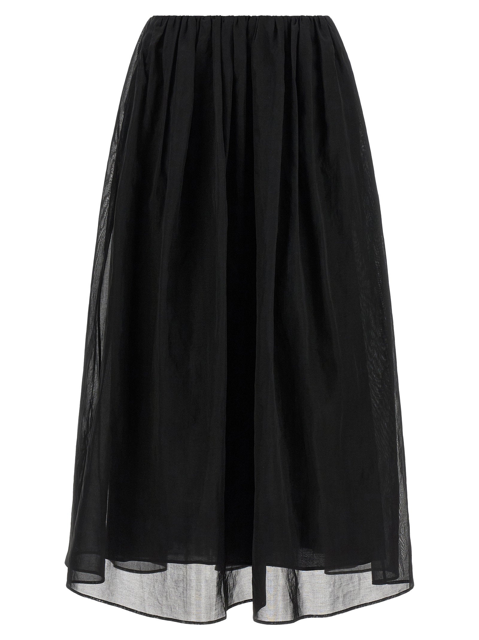 Brunello Cucinelli Organza Skirt Black