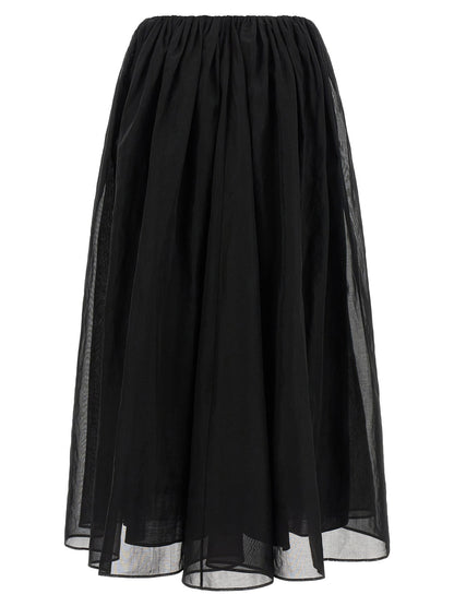 Brunello Cucinelli Organza Skirt Black