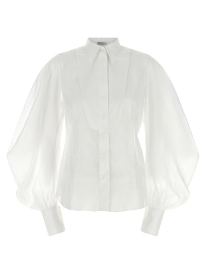Brunello Cucinelli Organza Shirt White