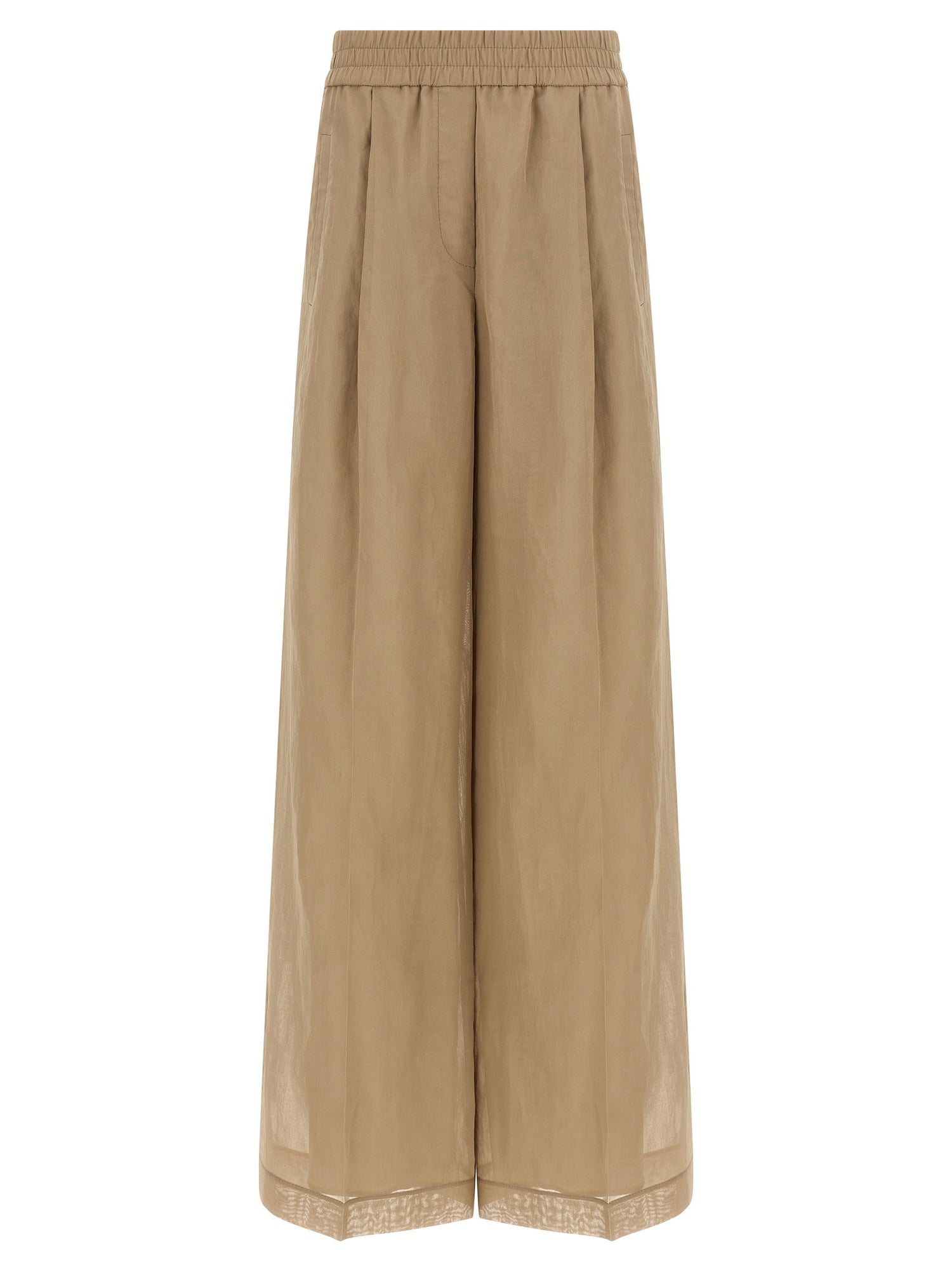 Brunello Cucinelli Loose Track Pants Beige