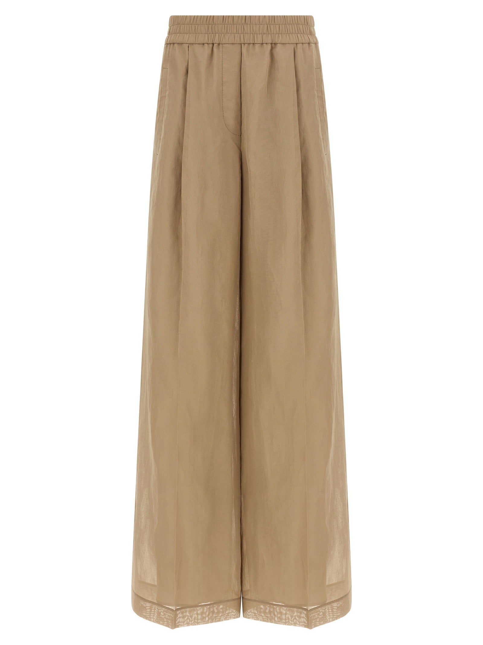 Brunello Cucinelli Loose Track Pants Beige