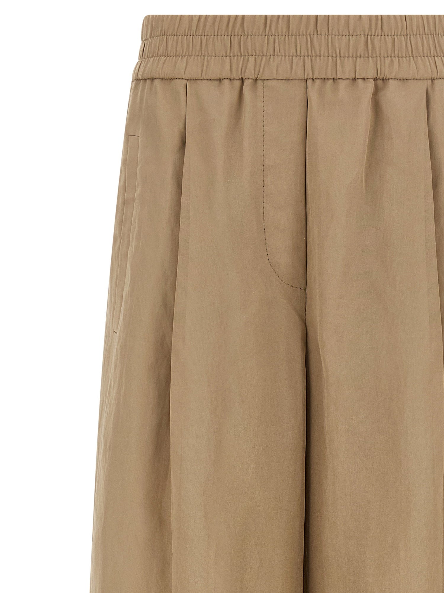 Brunello Cucinelli Loose Track Pants Beige