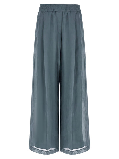 Brunello Cucinelli Loose Track Pants Blue
