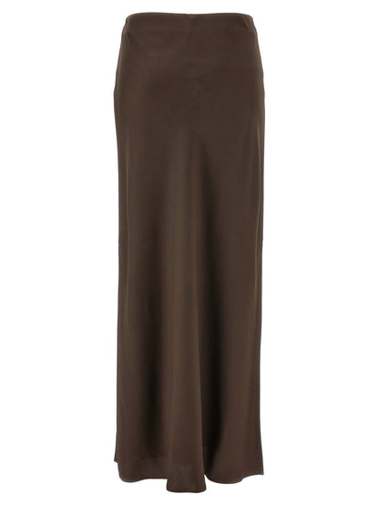 Brunello Cucinelli Slit Skirt Brown