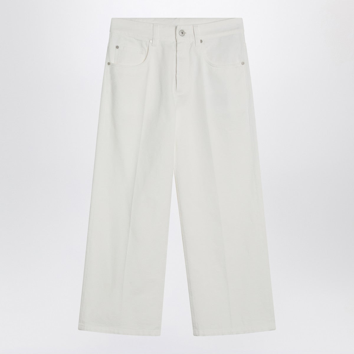 Brunello Cucinelli White Cotton Tailored Trousers White