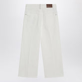 Brunello Cucinelli White Cotton Tailored Trousers White