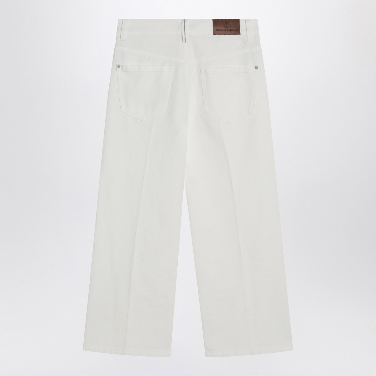 Brunello Cucinelli White Cotton Tailored Trousers White