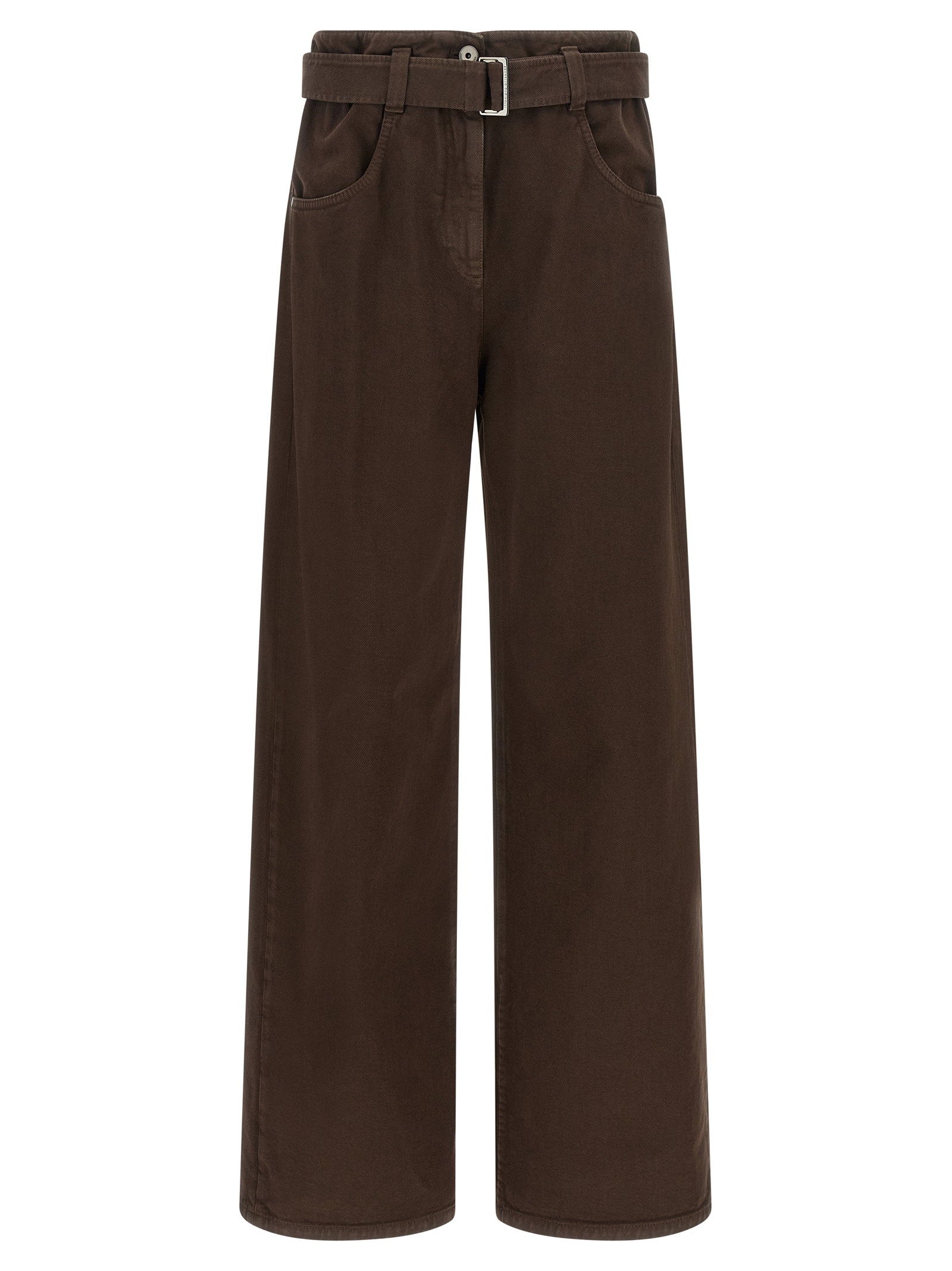 Brunello Cucinelli Belted Jeans Brown