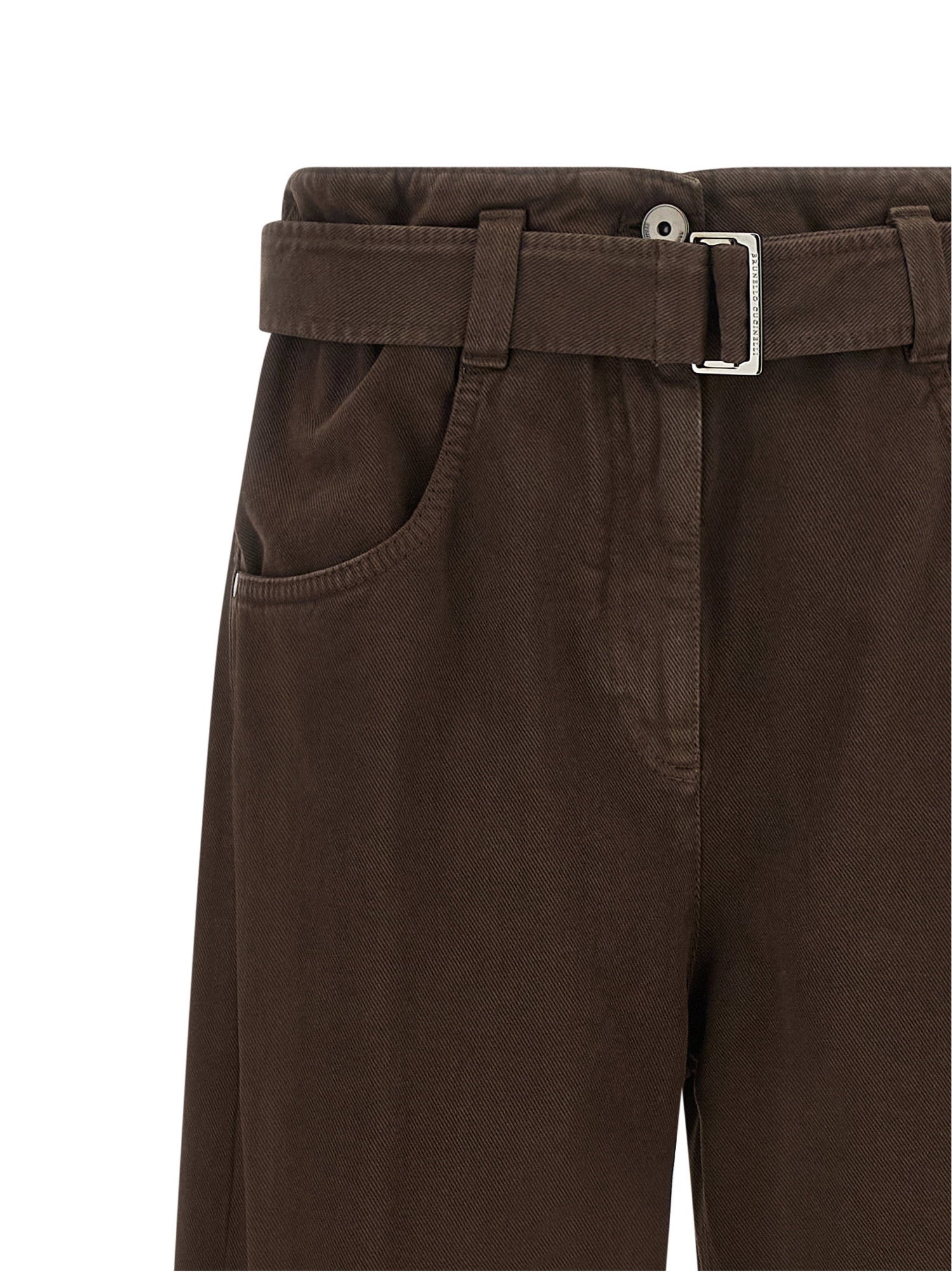 Brunello Cucinelli Belted Jeans Brown