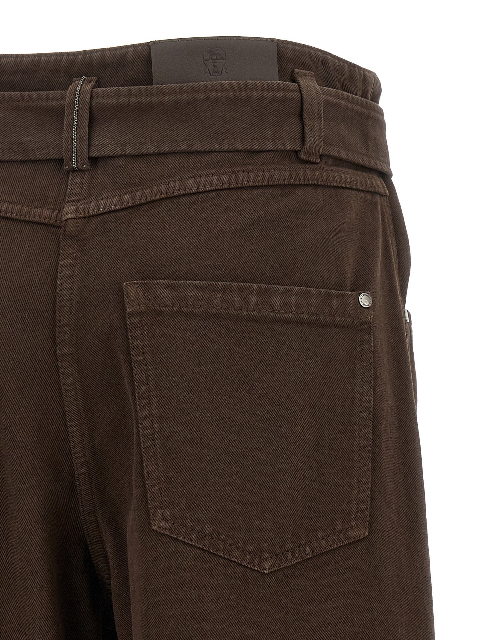 Brunello Cucinelli Belted Jeans Brown