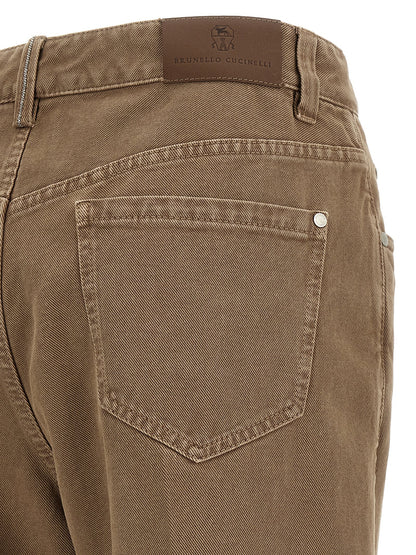 Brunello Cucinelli Denim Pants Beige