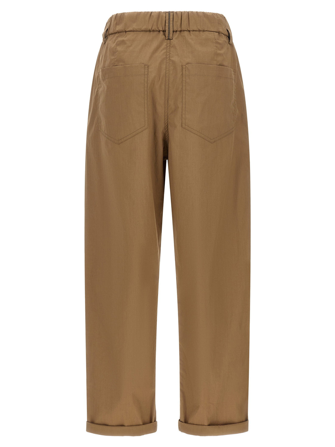 Brunello Cucinelli Track Poplin Pants Beige