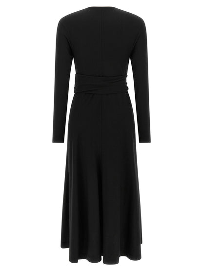 Brunello Cucinelli Shiny Collar Dress Black  