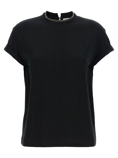 Brunello Cucinelli Monile Crew-neck T-shirt Black
