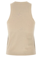 Brunello Cucinelli Dazzling Check Embroidery Top Beige