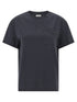 Brunello Cucinelli Shiny Tab T-shirt Blue