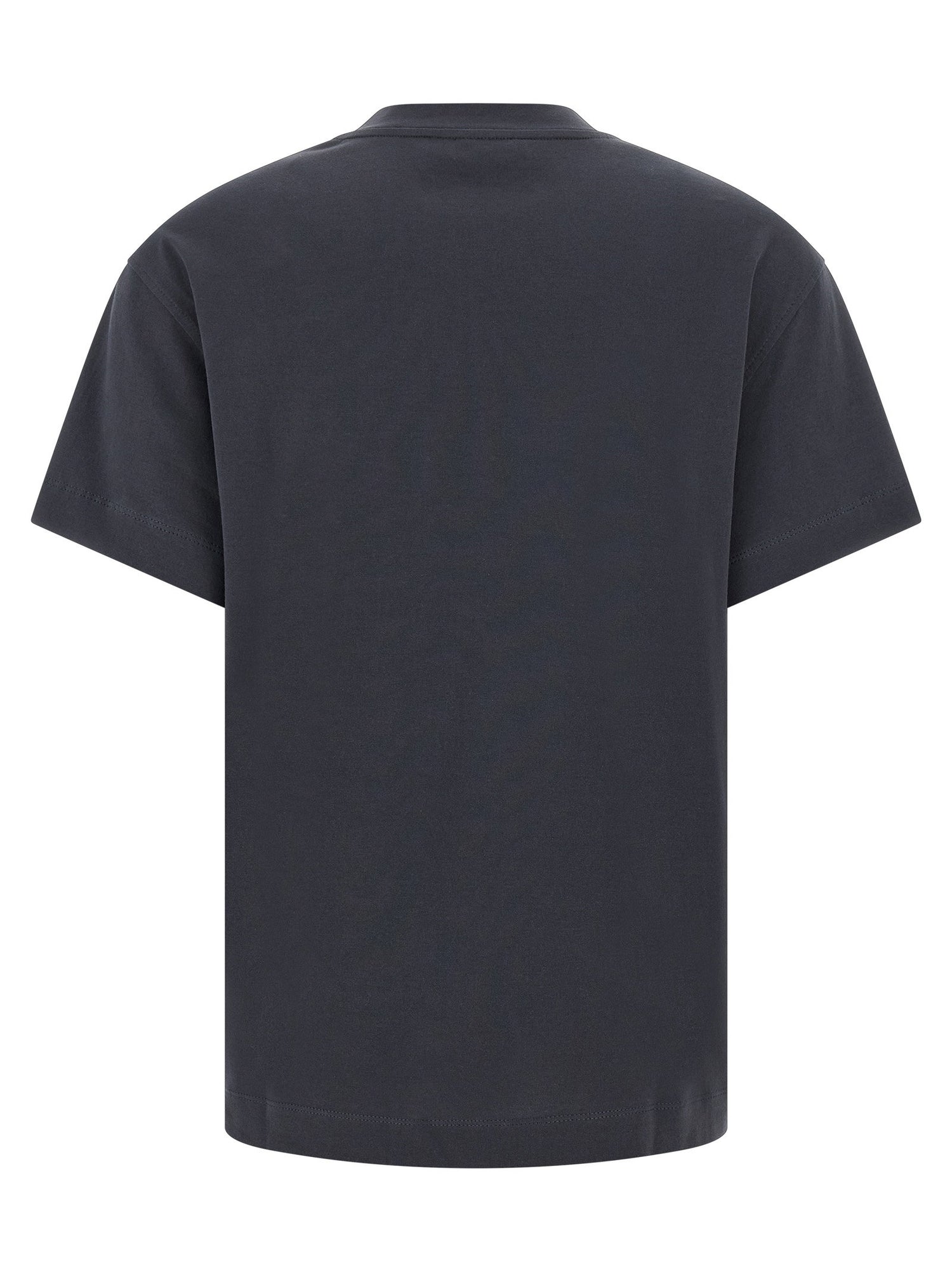 Brunello Cucinelli Shiny Tab T-shirt Blue