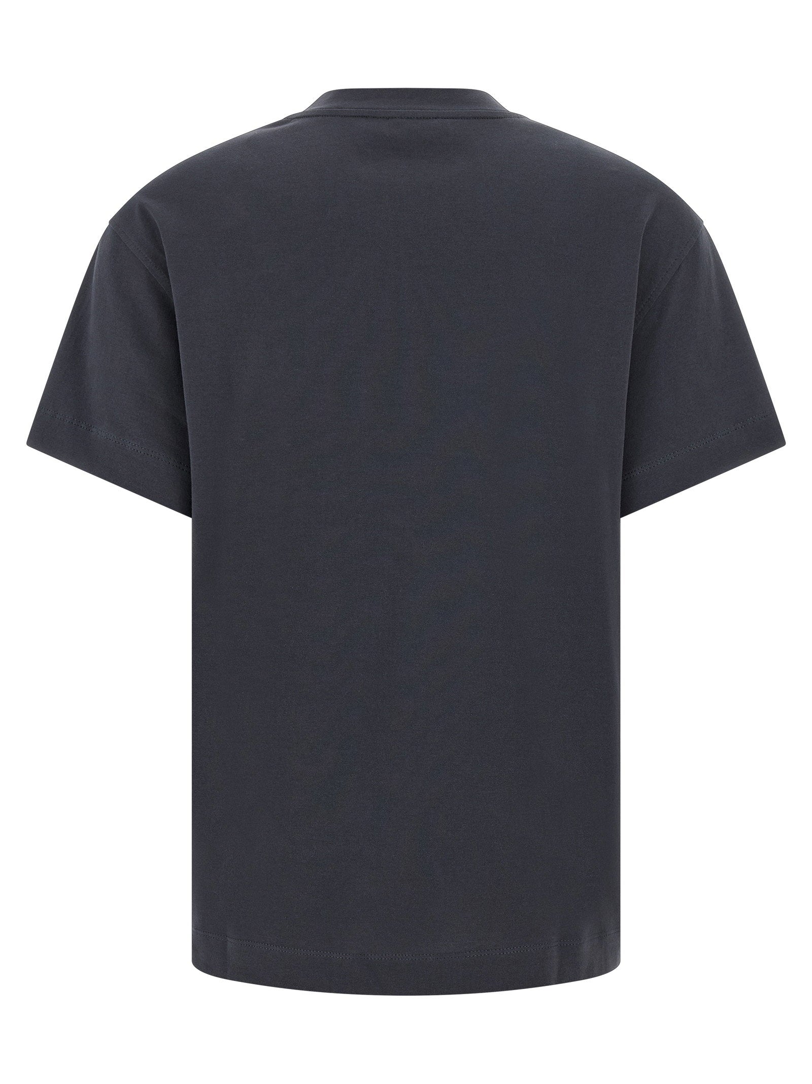 Brunello Cucinelli Shiny Tab T-shirt Blue