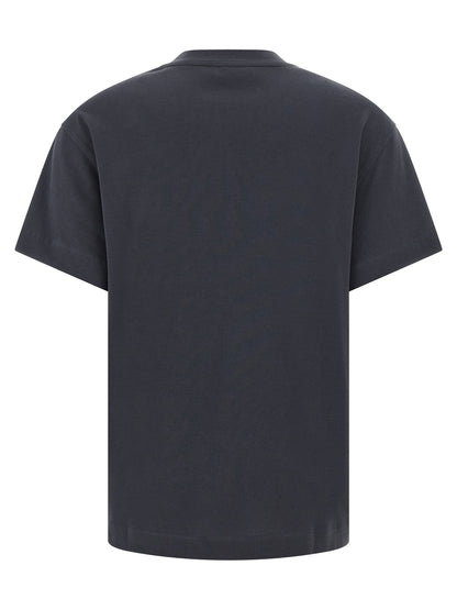 Brunello Cucinelli Shiny Tab T-shirt Blue