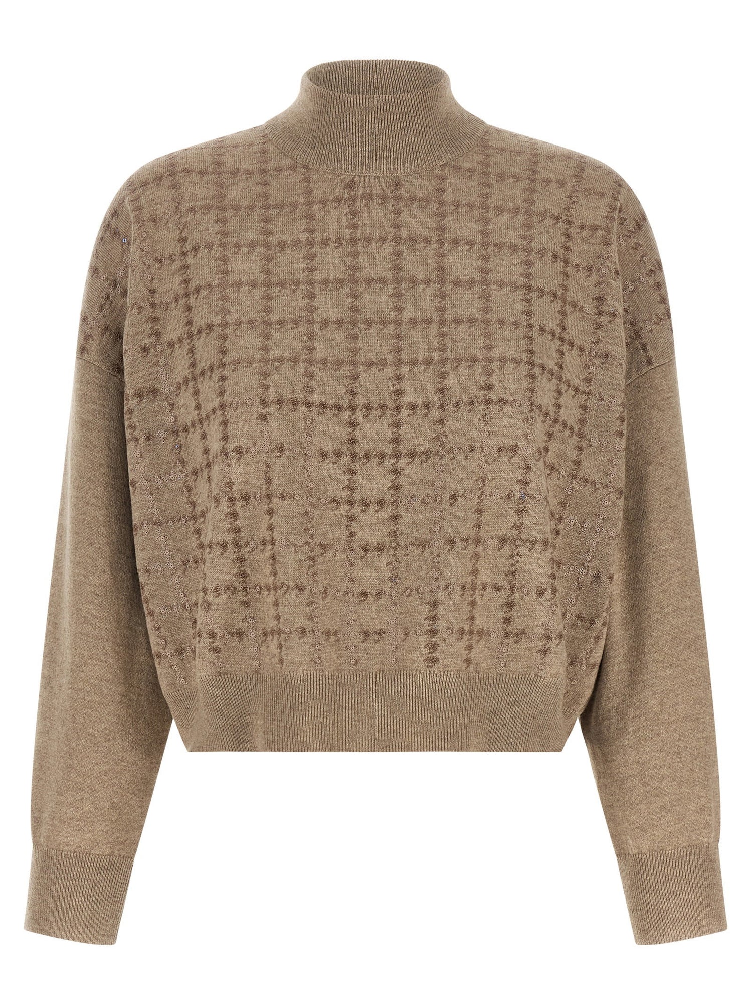 Brunello Cucinelli Sequin Sweater Beige