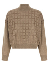 Brunello Cucinelli Sequin Sweater Beige