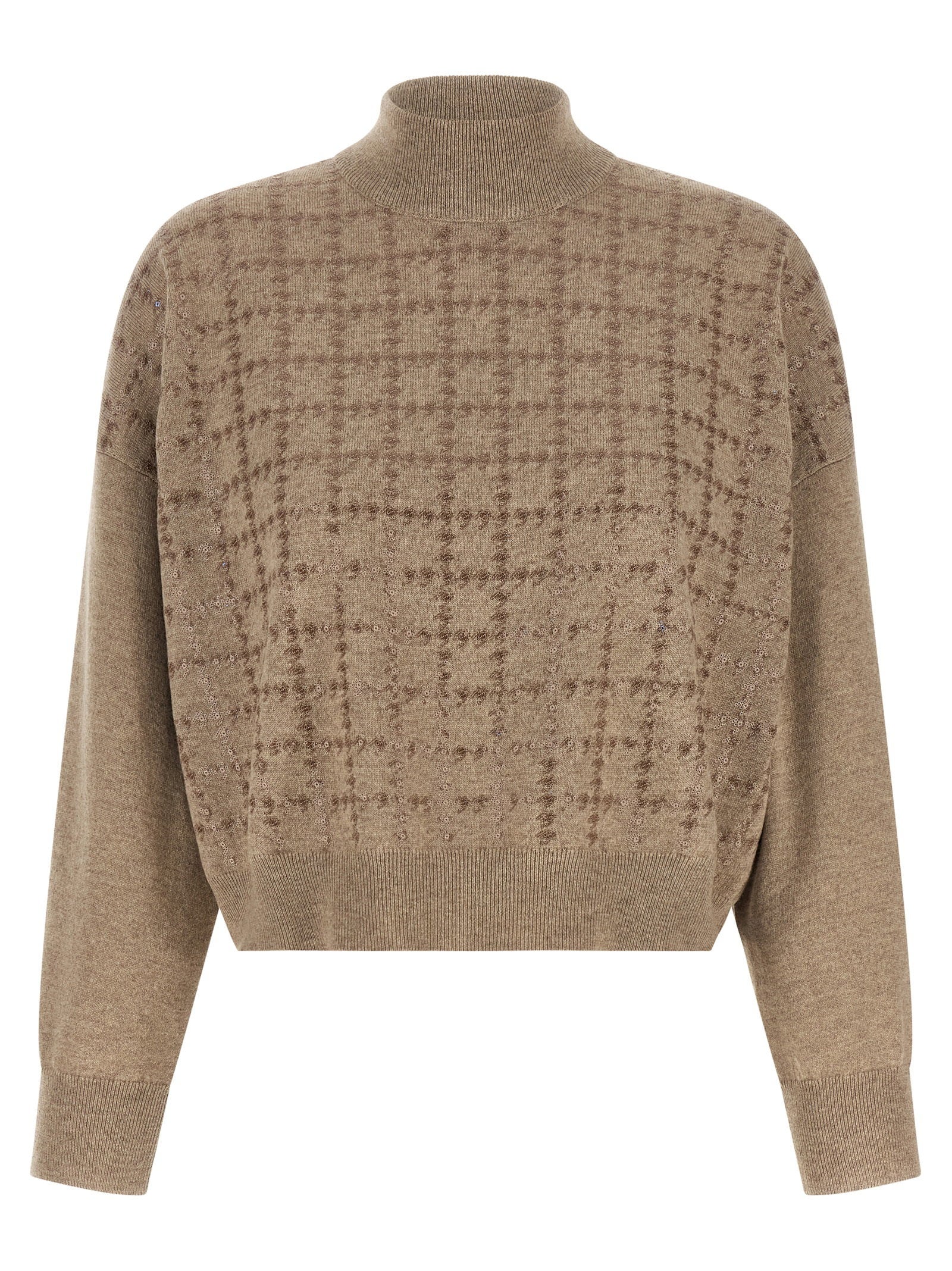 Brunello Cucinelli Sequin Sweater Beige