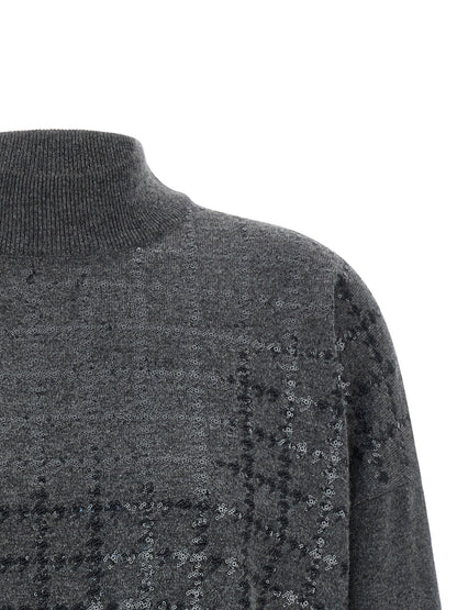 Brunello Cucinelli Cashmere Sweater Gray