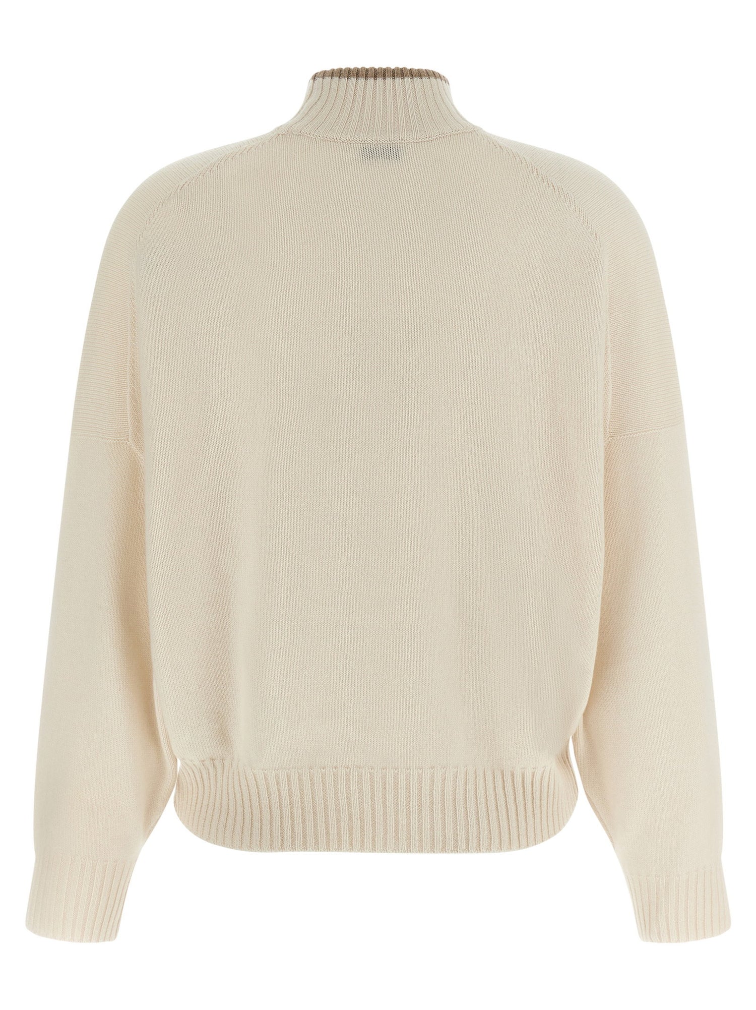 Brunello Cucinelli Heraldic Embroidery Sweater Beige