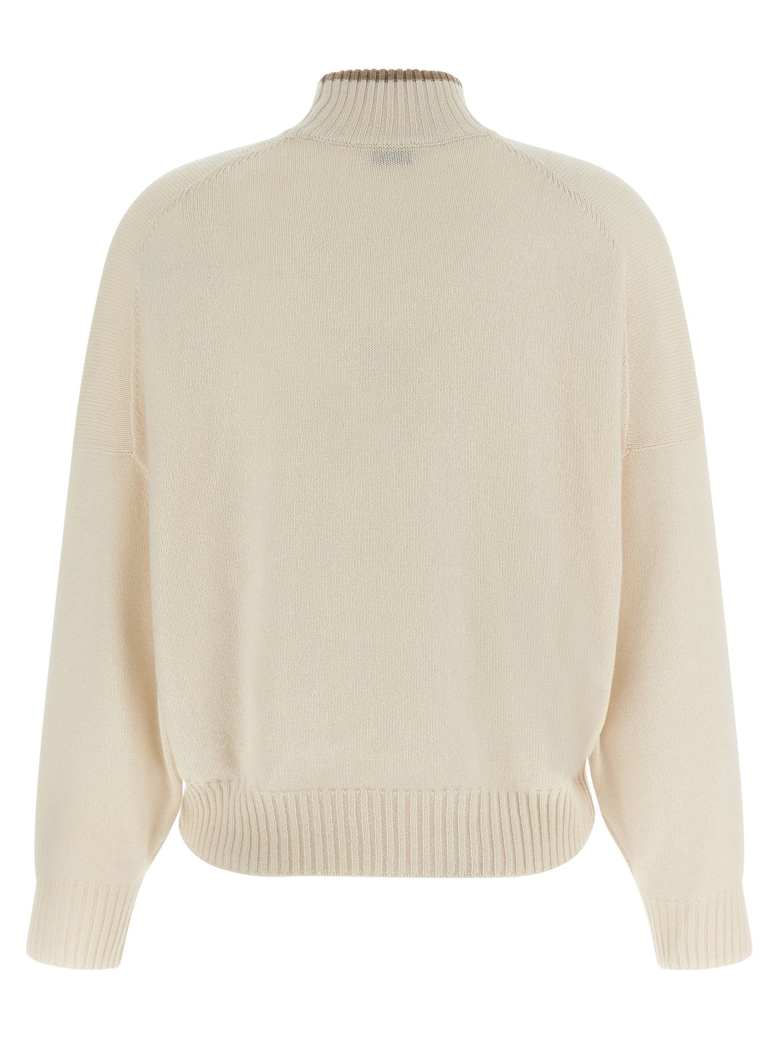 Brunello Cucinelli Heraldic Embroidery Sweater Beige