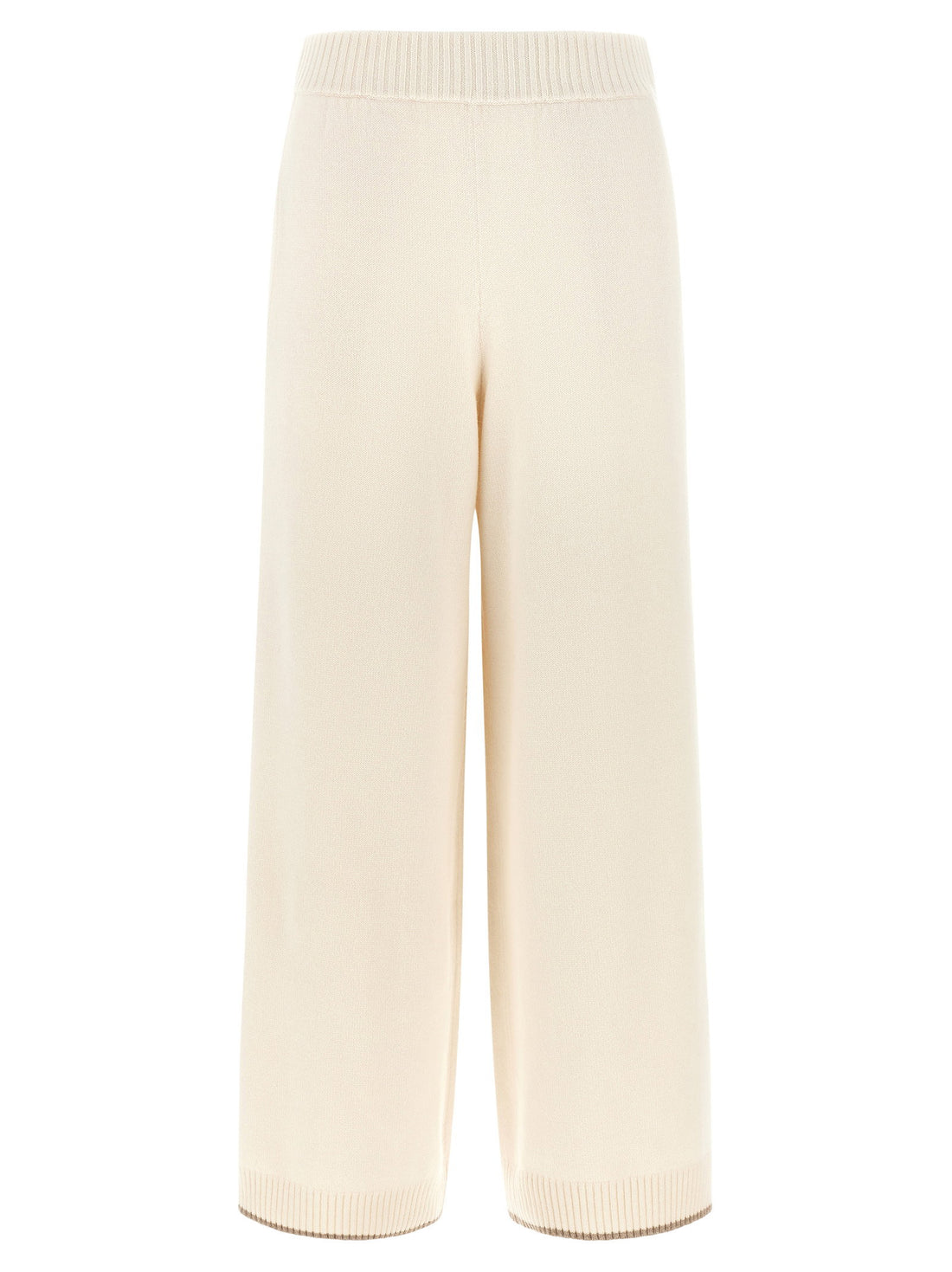 Brunello Cucinelli Cashmere Knit Pants White