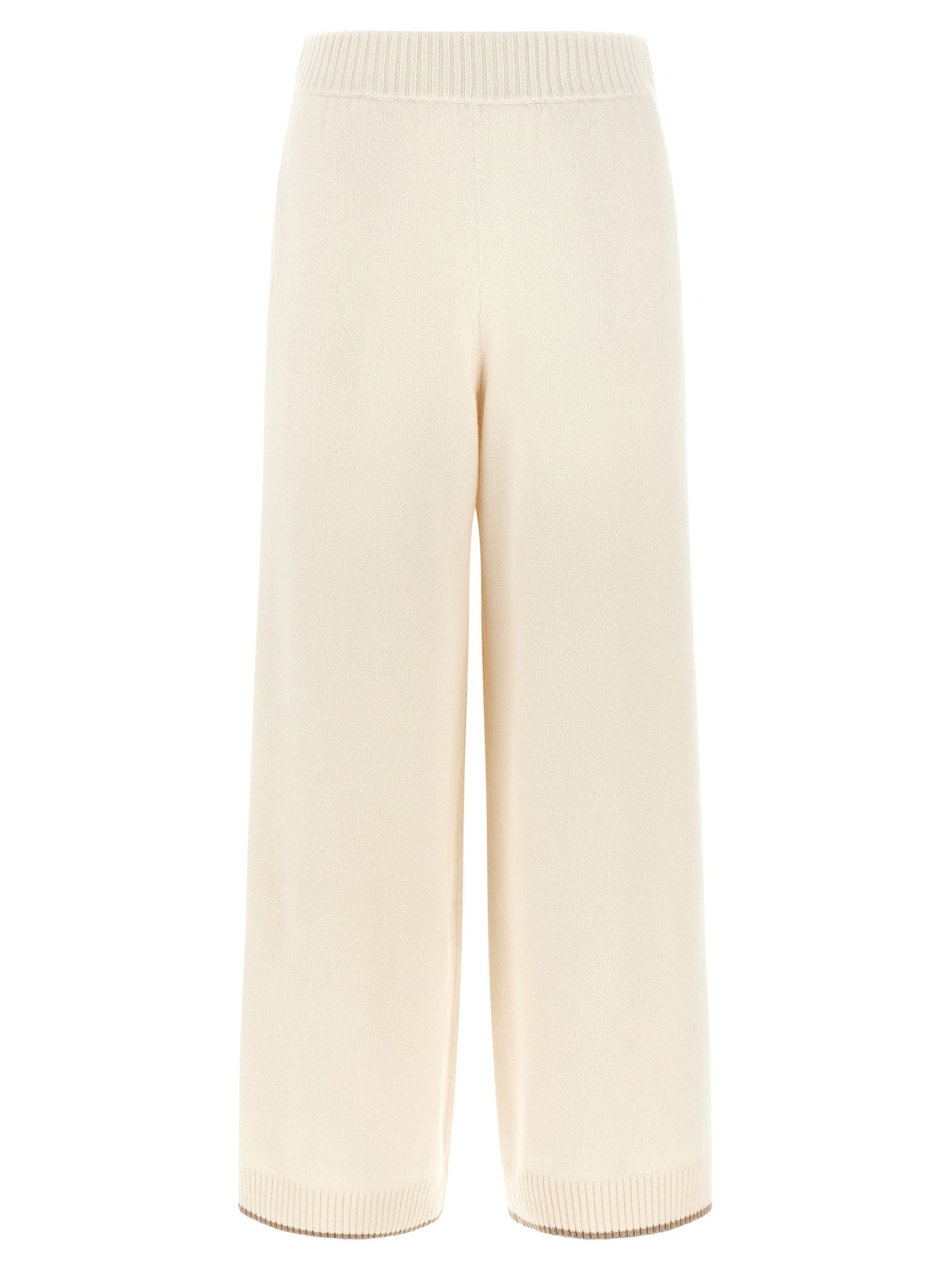Brunello Cucinelli Cashmere Knit Pants White