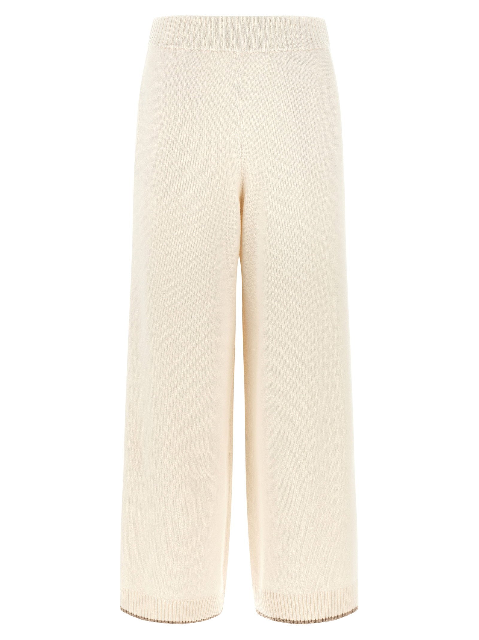 Brunello Cucinelli Cashmere Knit Pants White