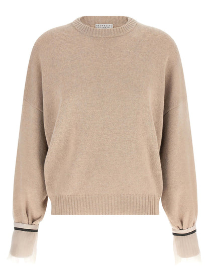 Brunello Cucinelli Removable Monile Cuffs Beige