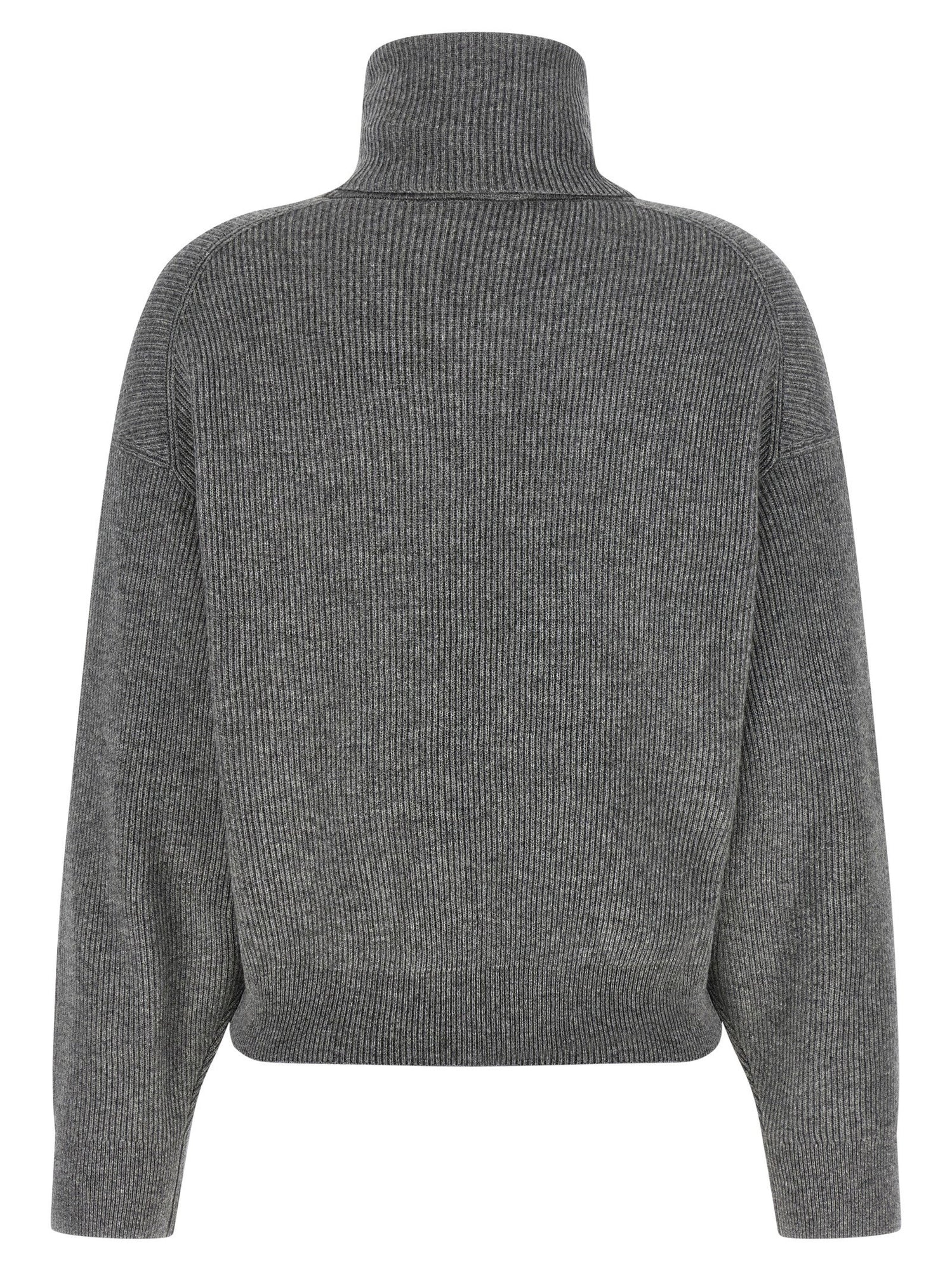 Brunello Cucinelli English Ribbed Sweater Gray