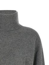 Brunello Cucinelli English Ribbed Sweater Gray