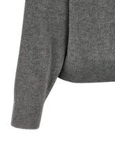 Brunello Cucinelli English Ribbed Sweater Gray