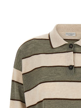 Brunello Cucinelli Sparkling Stripes Polo Shirt Multicolor