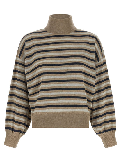 Brunello Cucinelli Sparkling Stripes Sweater Multicolor