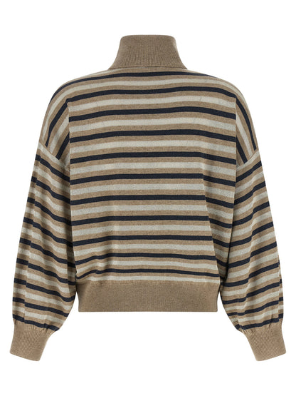 Brunello Cucinelli Sparkling Stripes Sweater Multicolor