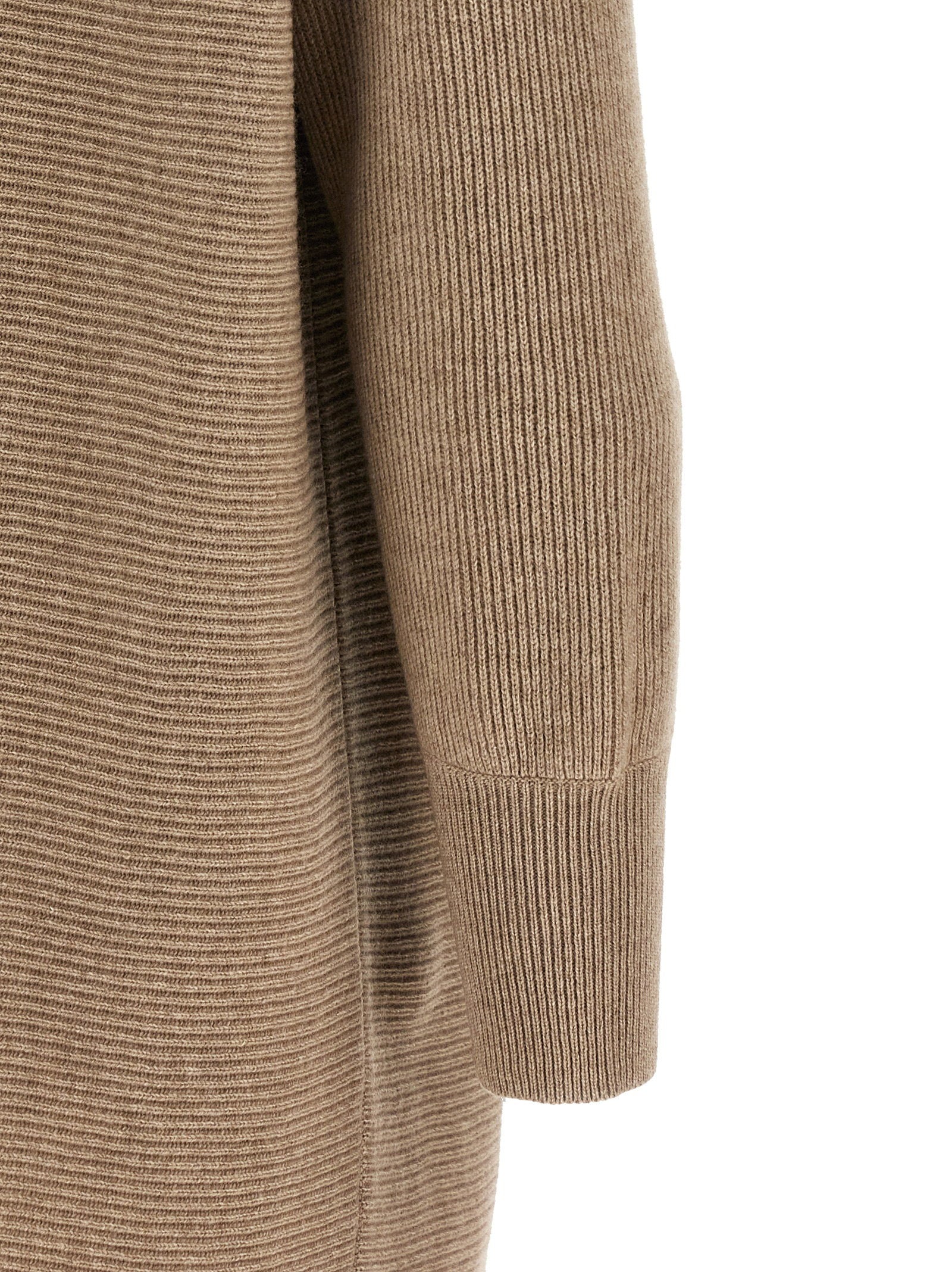 Brunello Cucinelli Precious Collar Dress Beige