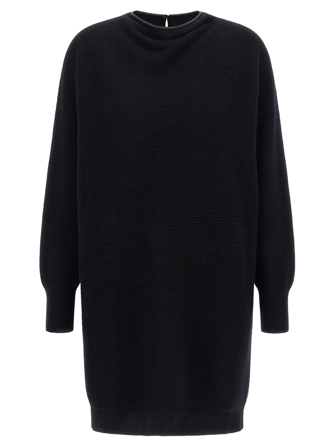 Brunello Cucinelli Precious Collar Dress Black