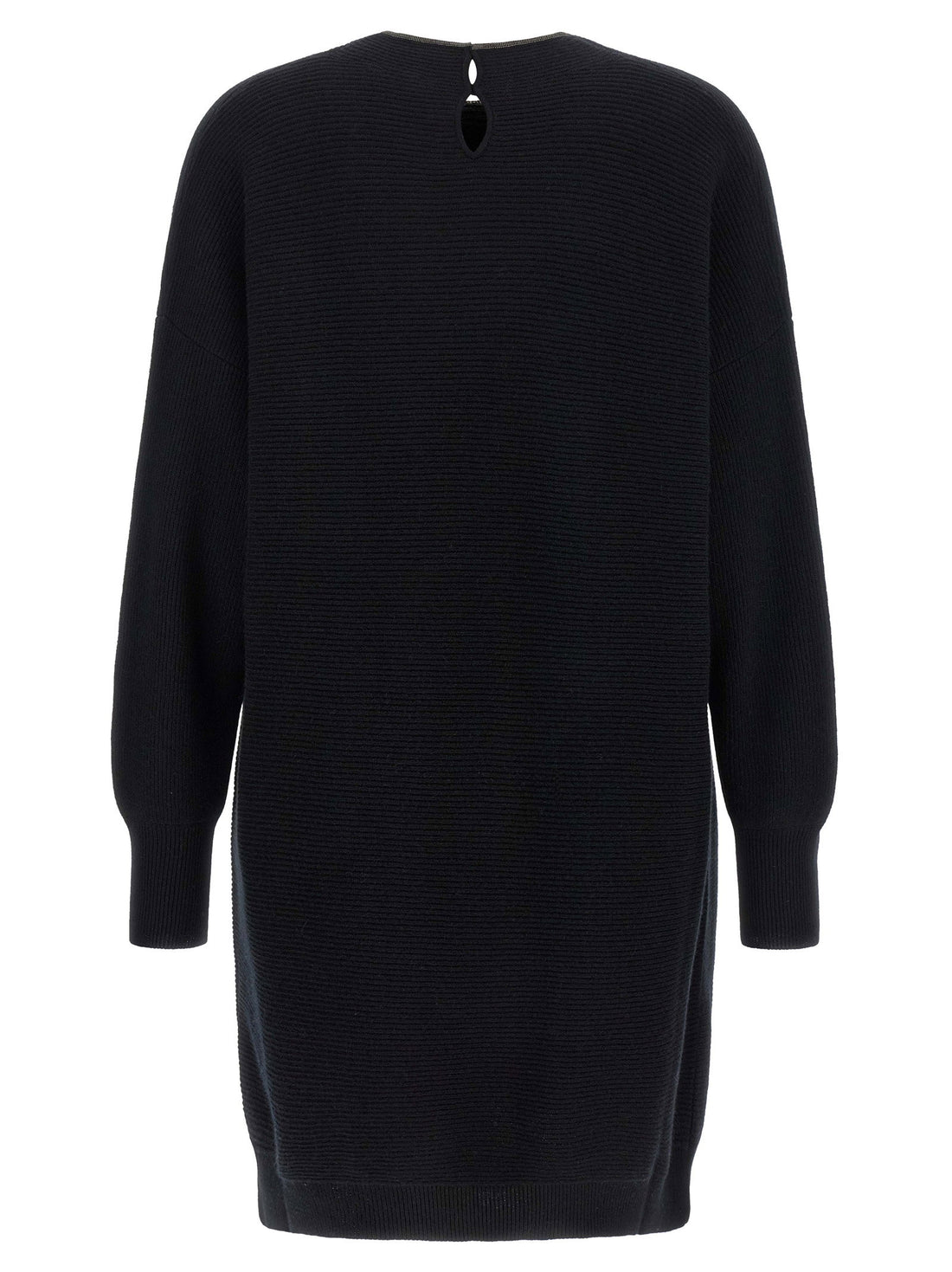 Brunello Cucinelli Precious Collar Dress Black