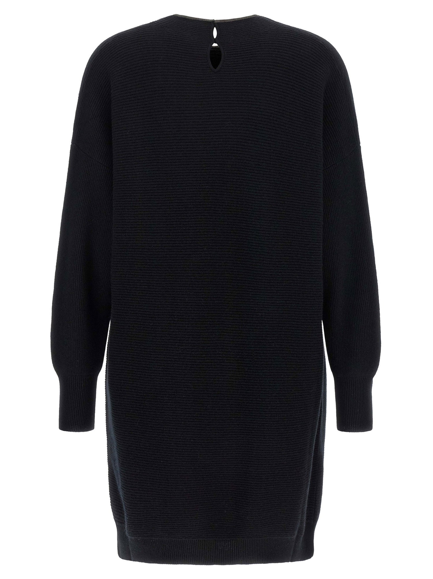 Brunello Cucinelli Precious Collar Dress Black