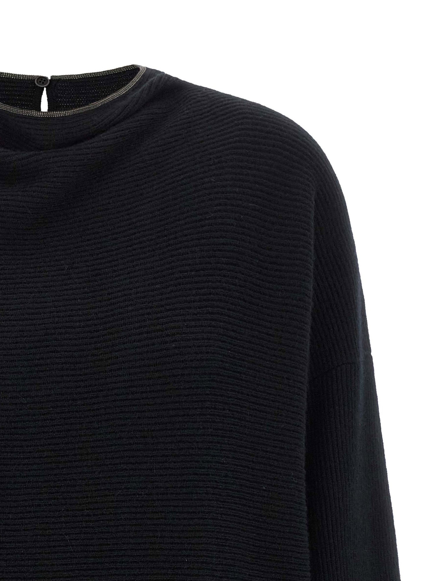 Brunello Cucinelli Precious Collar Dress Black
